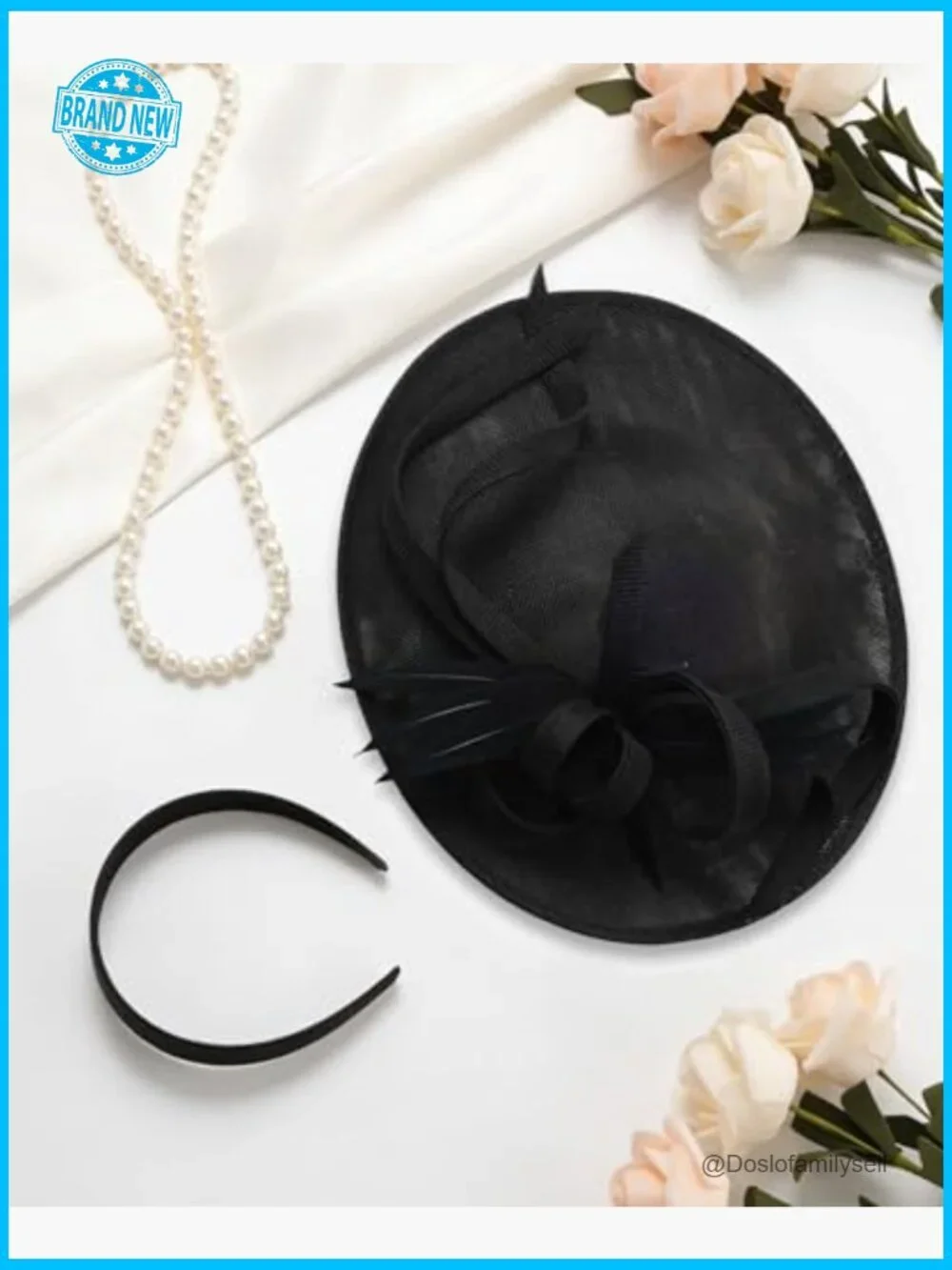 Vintage Feather Fascinator Hat Headband Retro Derby Tea Party Wedding Cocktail